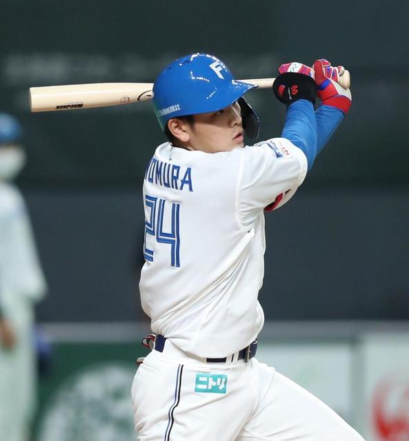 日本ハム　野村が先制適時打で６打数連続安打　球団記録は張本氏の「９」