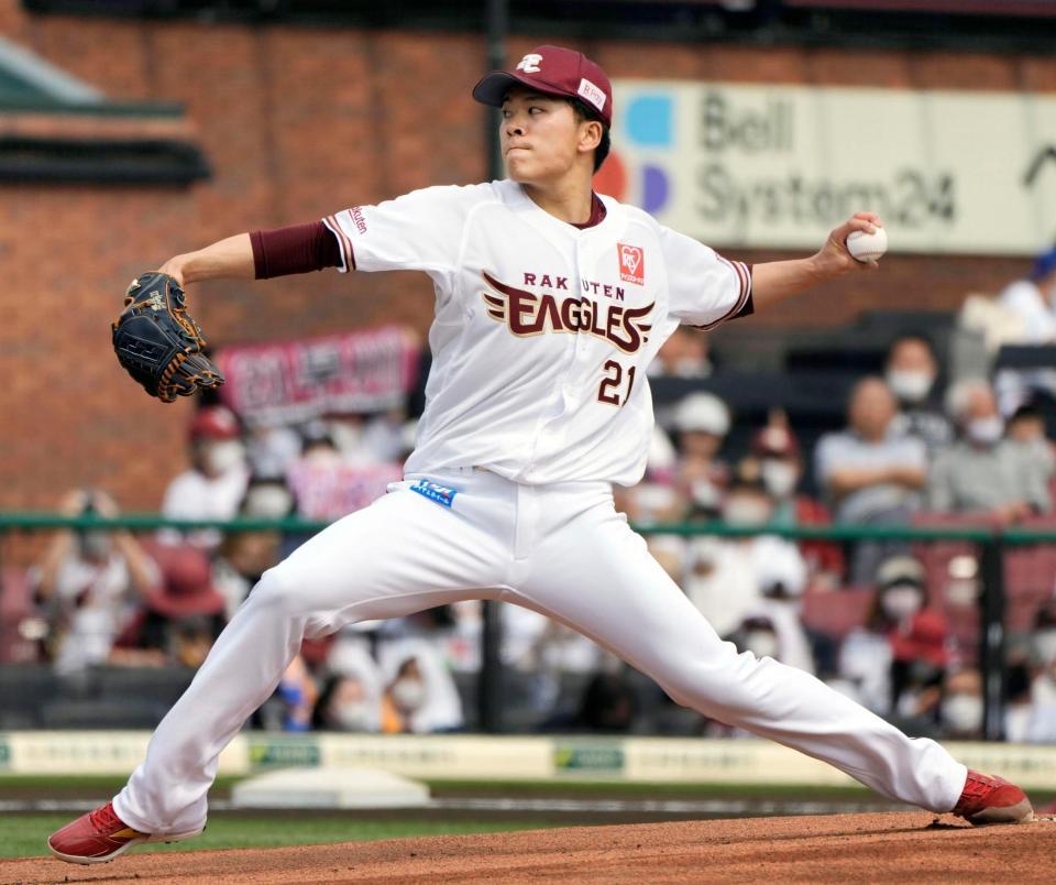 　５回７安打４失点で２敗目を喫した早川