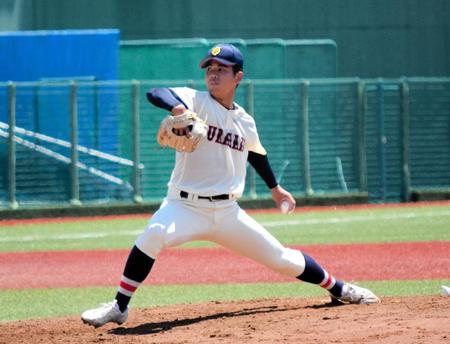 　３安打無失点で勝利に貢献した浦和学院の宮城