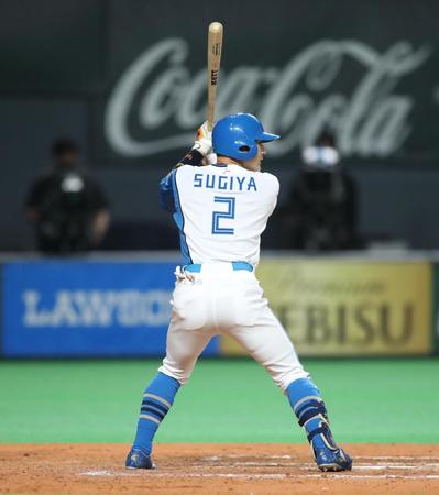 ９回、代打で打席に立つ杉谷（撮影・中島達哉）