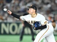 　力投する大勢（撮影・高石航平）