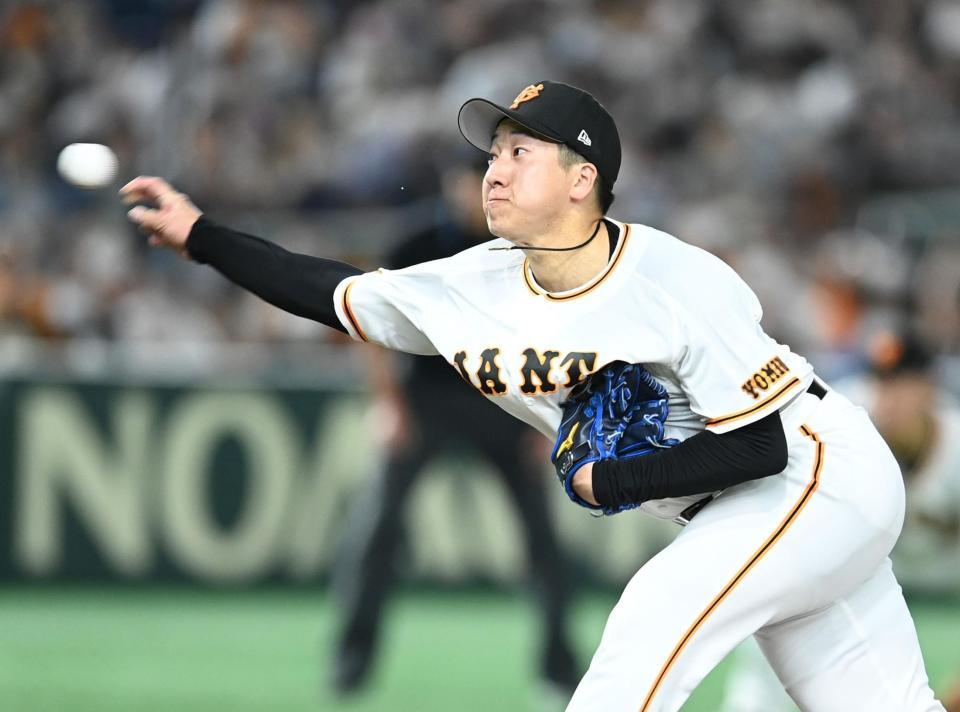 　力投する大勢（撮影・高石航平）