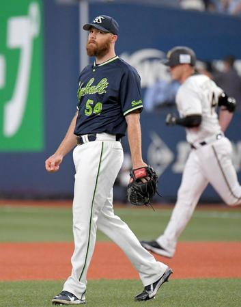 　４回、マッカーシーにソロを浴びたサイスニード（撮影・北村雅宏）