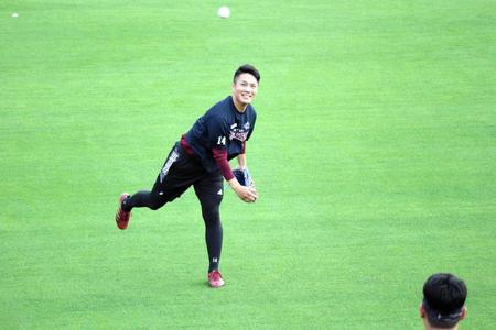 　本拠地で調整を行った則本