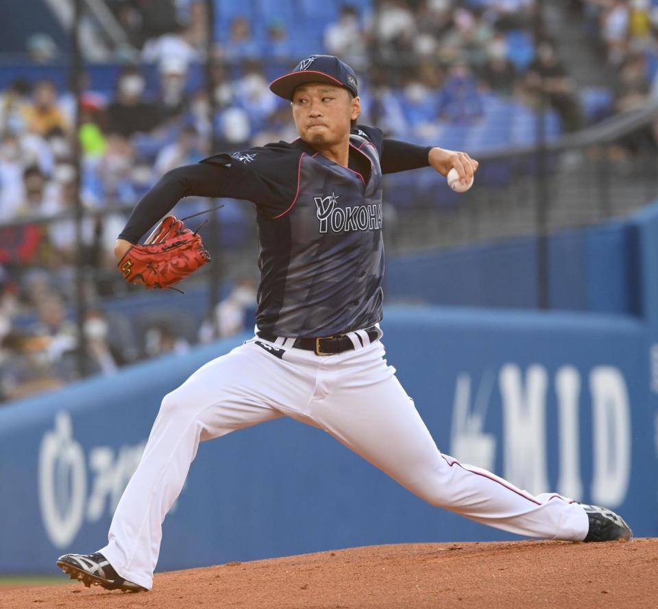 　阪神戦に先発した石田（撮影・堀内翔）