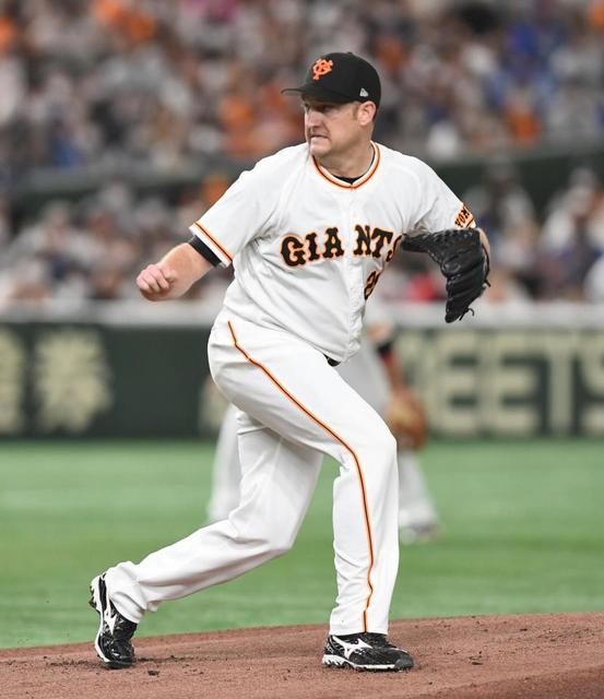 巨人　アンドリースは５回７安打１失点で降板　来日初勝利はならず