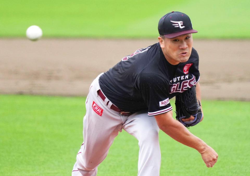 ７回を３安打無失点で５勝目を挙げた田中将