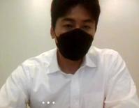 　選手会の臨時大会後会見でオンラインで対応する会沢会長（広島）