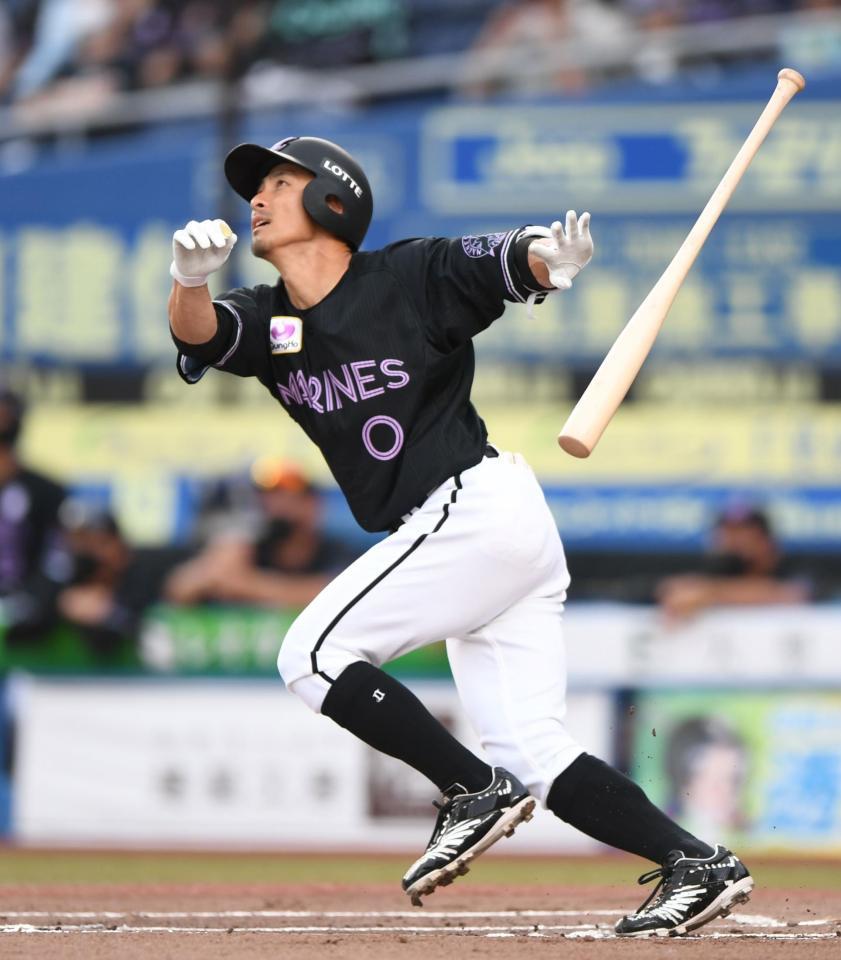 ロッテ・荻野貴司 今季２本目の先頭打者アーチで先制、田嶋の直球左翼席にズドン 通算１４本目/野球/デイリースポーツ online