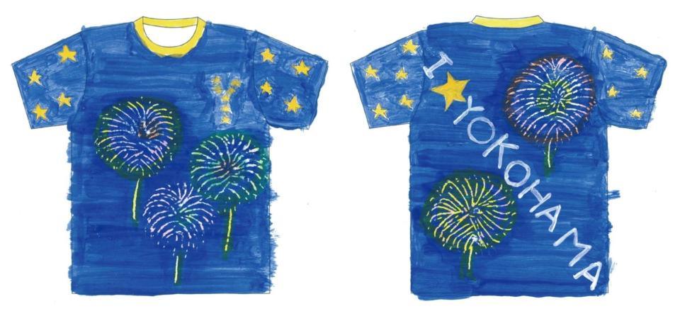 　オリジナルチームウェアデザイン受賞作品最優秀賞は小学５年生の女の子が描いた『横浜の空にかがやけ！ＢＡＹＳＴＡＲＳ！』＝球団提供