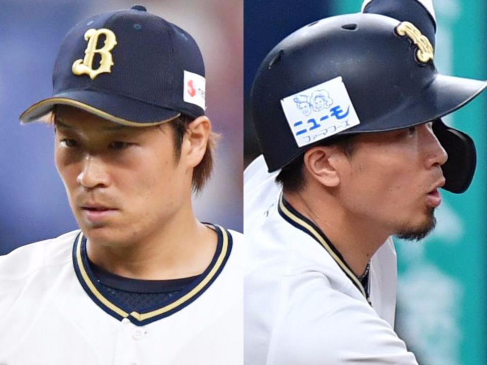 　オリックス・阿部（左）と安達