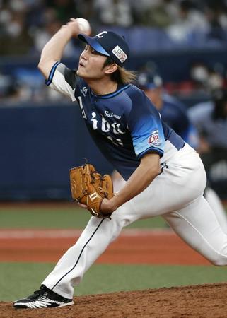 　９回２失点で４勝目を挙げた今井（共同）