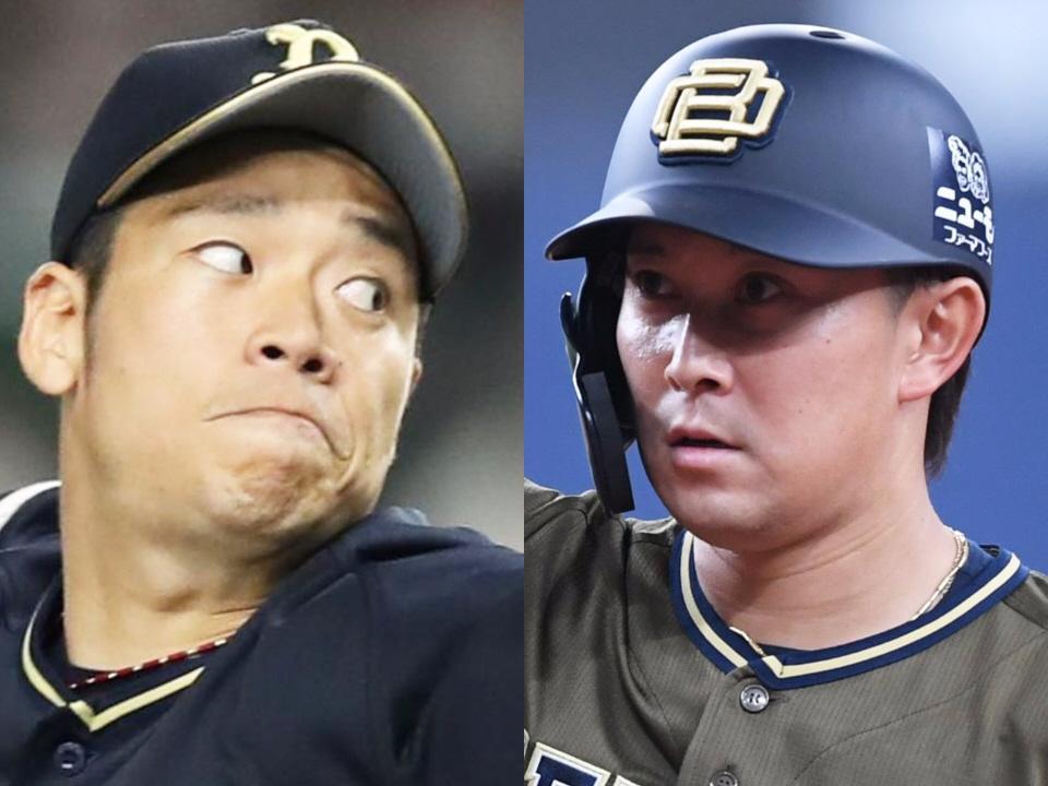 　オリックスの近藤（左）と西野