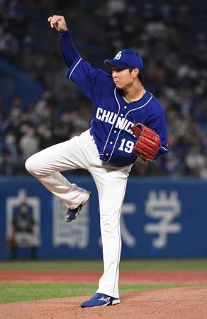 　ヤクルト打線に立ち向かう高橋宏（撮影・佐藤厚）