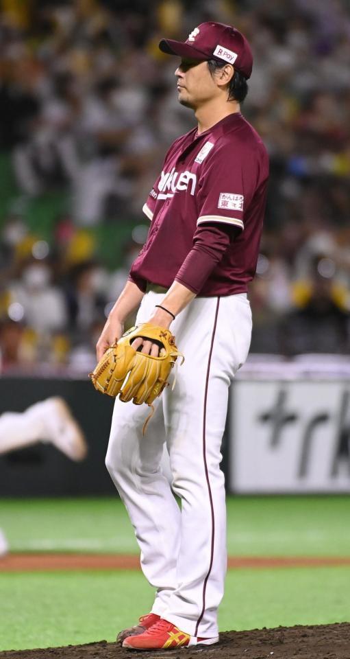　１回、柳田に先制２ランを浴びた涌井