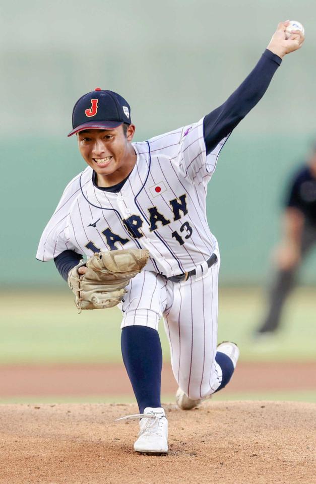 　台湾戦に先発した香西（共同）