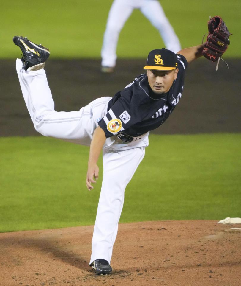 　プロ初先発し、３回を２安打１失点にまとめた森（共同）