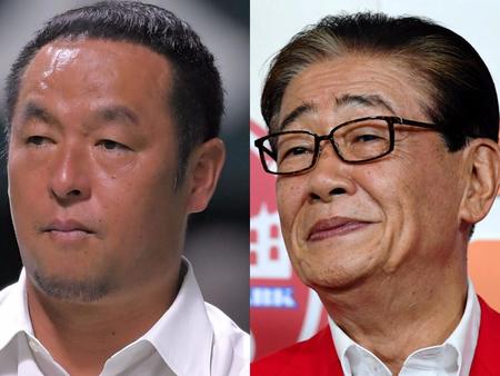 　松中信彦氏（左）と関口宏