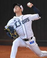　２０年春季キャンプで投げ込む西武・斉藤大