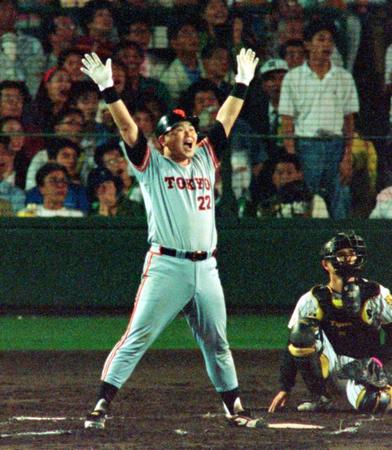 　巨人時代の大久保氏＝１９９２年６月２１日、甲子園