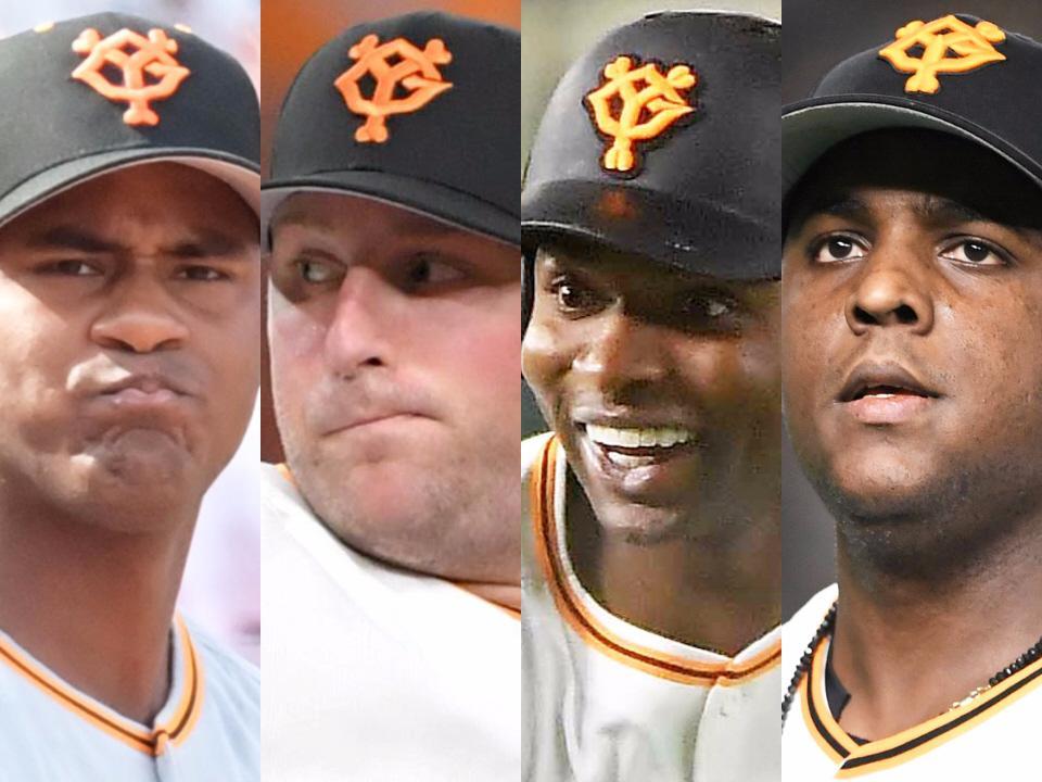 巨人のメルセデス、クロール、ポランコ、デラロサの4人の外国人選手が
