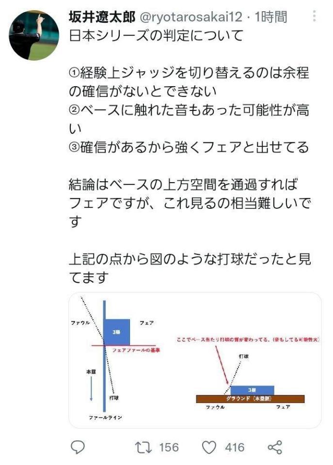 　坂井遼太郎氏のツイッター（＠ｒｙｏｔａｒｏｓａｋａｉ１２）から