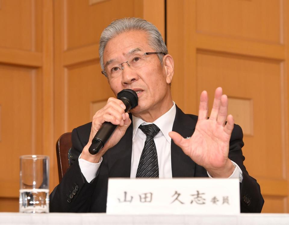 　現行の投手起用に対し苦言を呈す選考委員の山田久志氏（撮影・伊藤笙子）