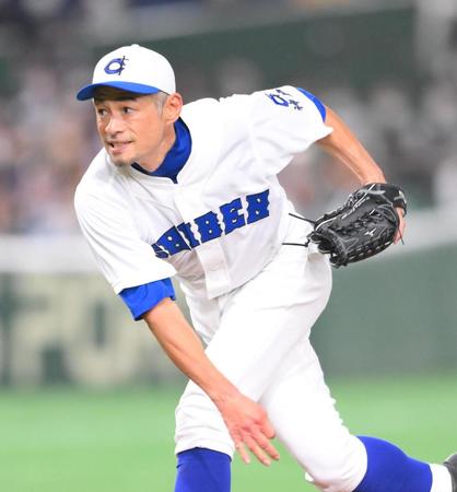 　１失点完投勝利のイチロー氏（撮影・堀内翔）