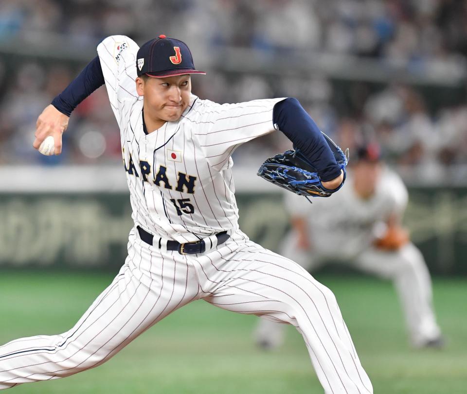 侍ジャパン 大勢が三人斬り 最速１５７キロ直球 鋭いフォークで九回締めた 野球 デイリースポーツ Online