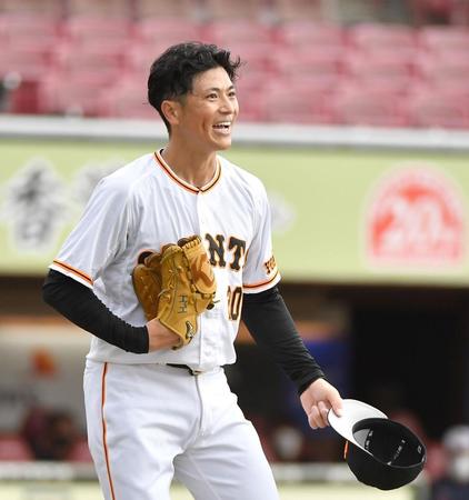 　合同トライアウトを終えた小石（撮影・伊藤笙子）
