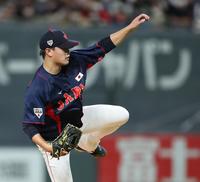 　力投する高橋奎（撮影・中島達哉）