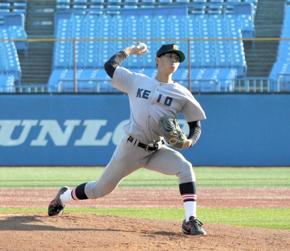 　５回５安打２失点だった慶大・前田晃宏