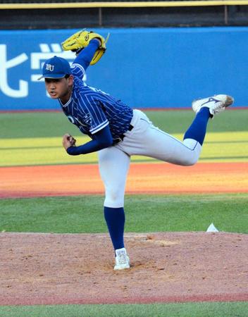 　７回まで無安打投球を披露した環太平洋大・徳山