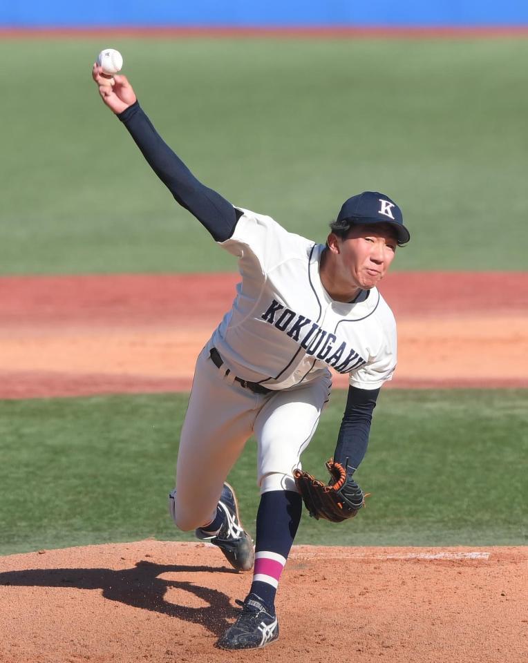 　先発した国学院大・田中千晴（撮影・堀内翔）