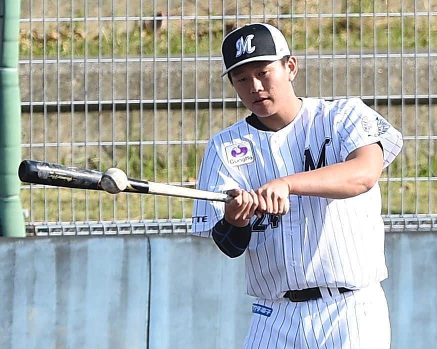 　吉井監督が和製大砲として期待を寄せる山本大斗