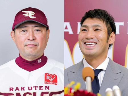 来季ロッテのコーチに就任する光山氏（左）と栗原氏