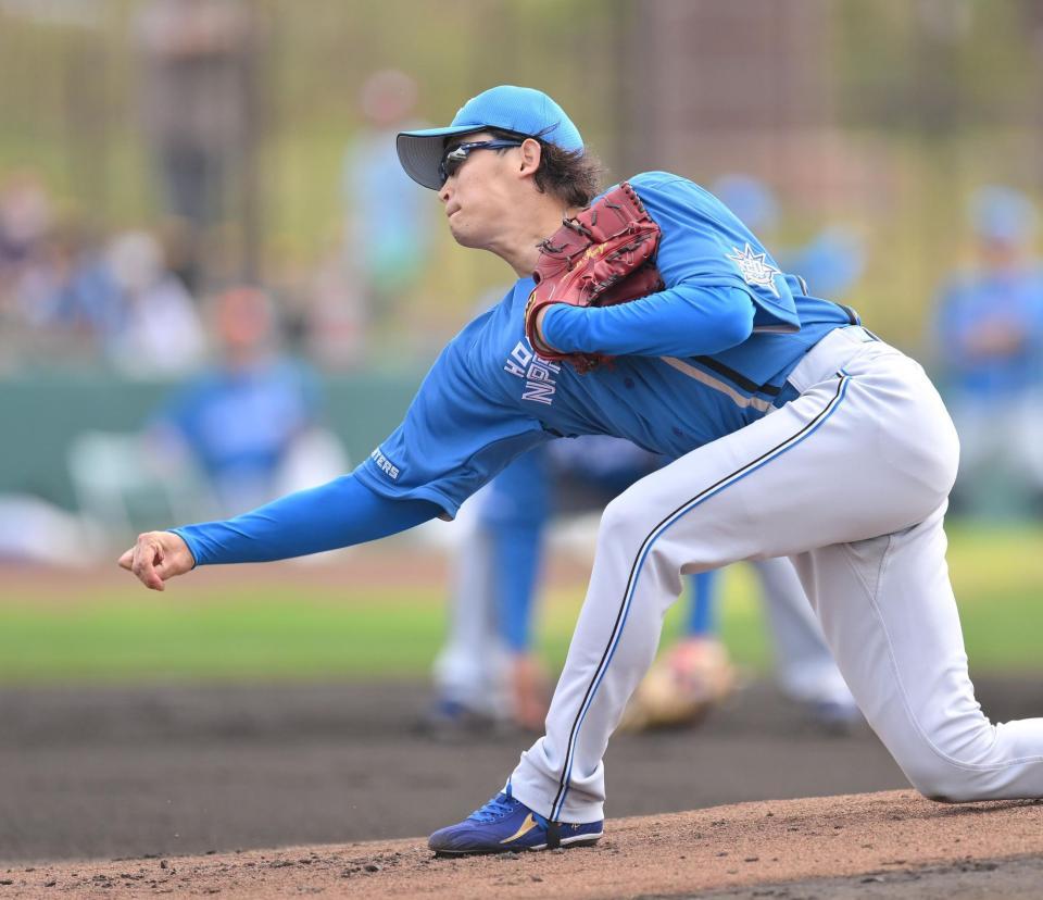 　先発で登板した鈴木（撮影・伊藤笙子）