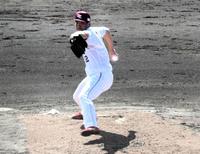 　実戦初登板した小孫