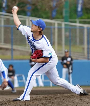 　ロッテとの練習試合で、難病手術後初の実戦登板するＤｅＮＡ・三嶋