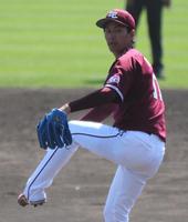 　今季初実戦となる広島戦に登板した岸