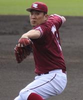 　今季初実戦となる広島との練習試合に登板した田中将