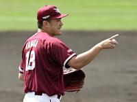 　広島との練習試合に先発し、２回を無得点に抑えた田中将