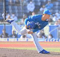 　８回から登板した矢沢（撮影・伊藤笙子）