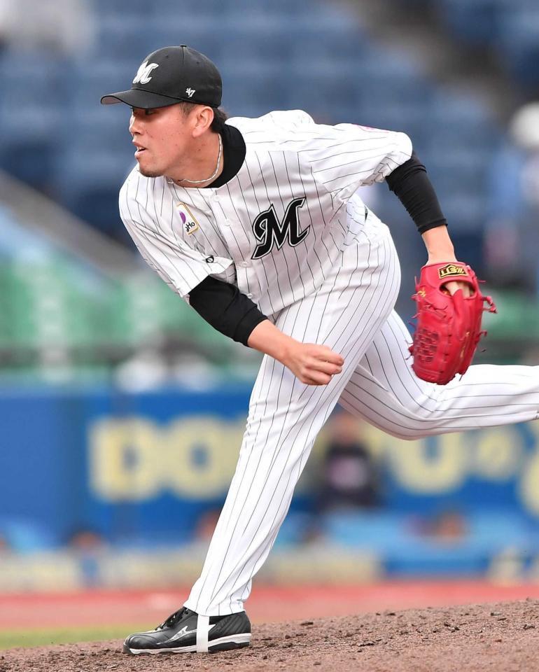 　８回から登板し１イニングを無失点に抑えた西村（撮影・開出牧）