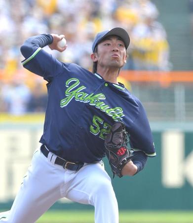 力投するヤクルト・尾仲祐哉＝甲子園（撮影・北村雅宏）