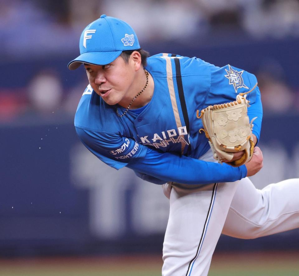 　力投する金村（撮影・坂部計介）