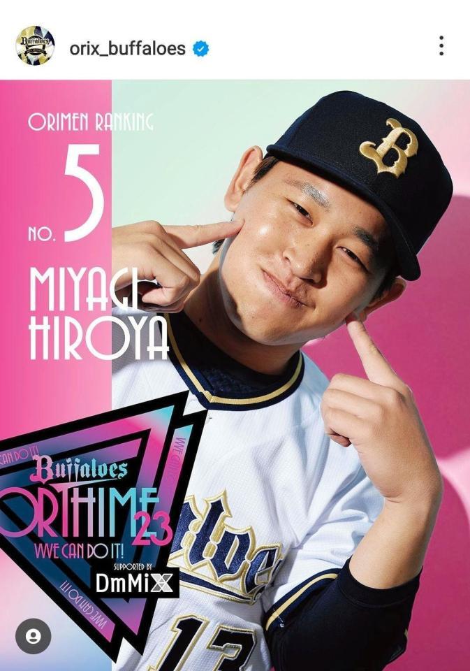 　オリックスのインスタグラム（＠ｏｒｉｘ＿ｂｕｆｆａｌｏｅｓ）から