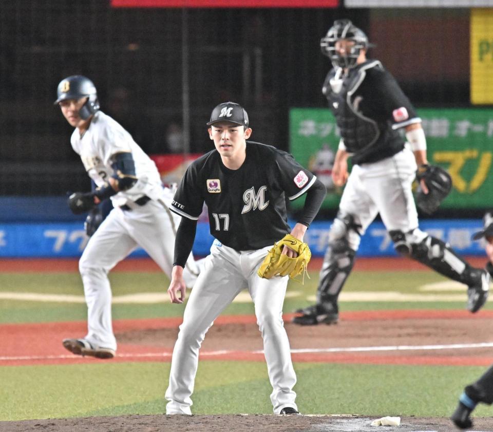 　６回、若月に中前打を許した佐々木朗