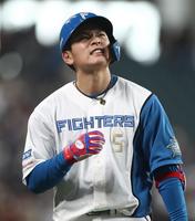 　６回、右邪飛に倒れた野村（撮影・中島達哉）