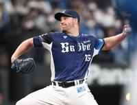 　先発のエンス（撮影・中島達哉）